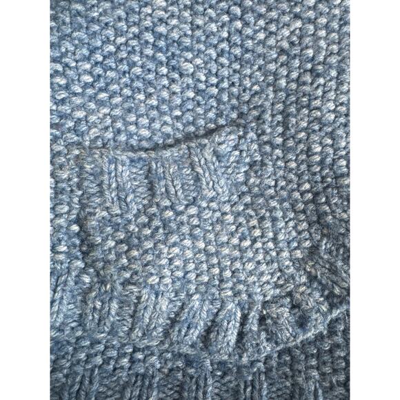 American Vintage 1980's Hand knit Blue vest coat of arms buttons size small - Picture 11 of 12